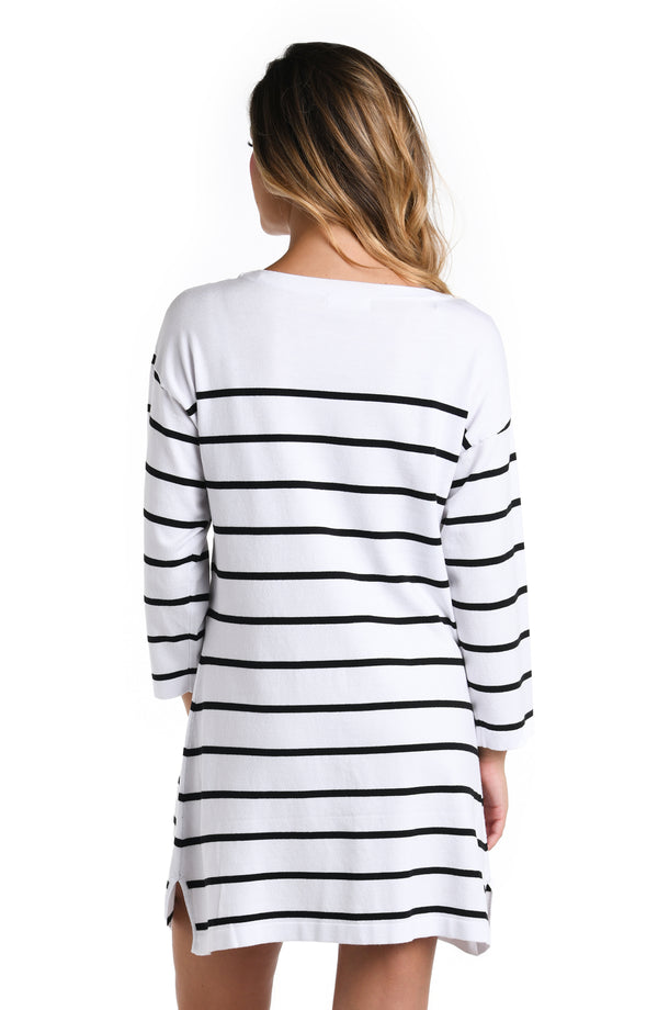 La Blanca Yacht Club Boat Neck Tunic Cover Up - FINAL SALE