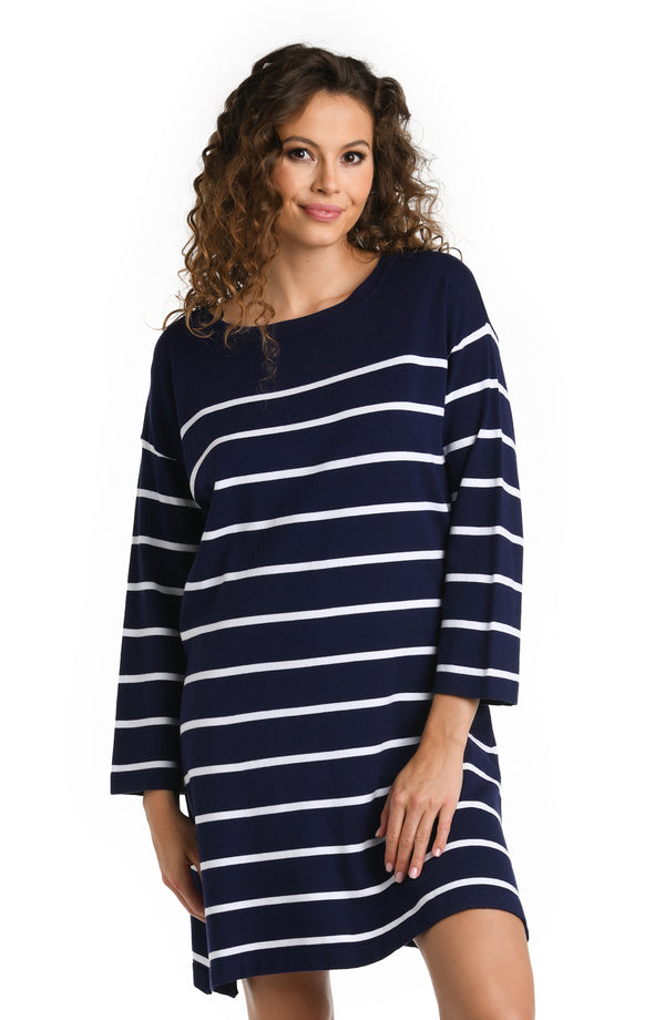la blanca Yacht Club Boat Neck Tunic Cover Up - FINAL SALE