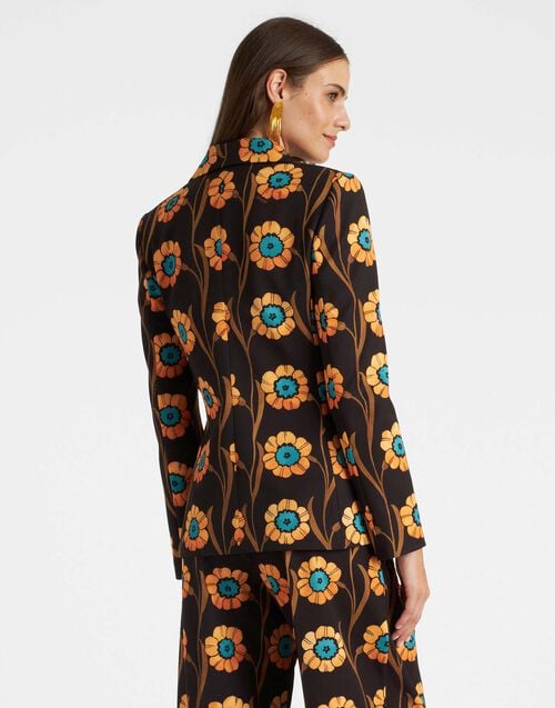 La Doublej 24/7 Jacket Daisychain Black In Compact Jersey