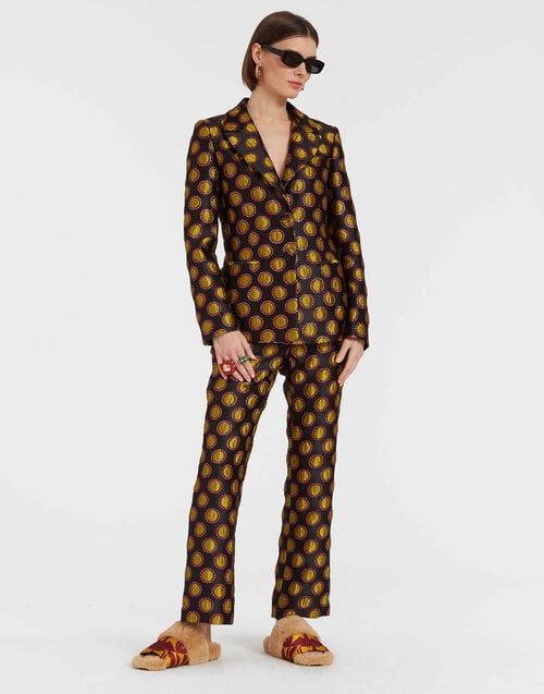 La Doublej 24/7 Jacket Winter Sun Black In Jacquard