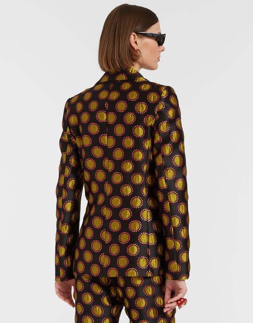 La Doublej 24/7 Jacket Winter Sun Black In Jacquard