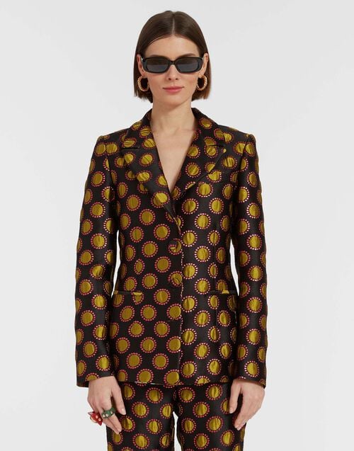 La Doublej 24/7 Jacket Winter Sun Black In Jacquard