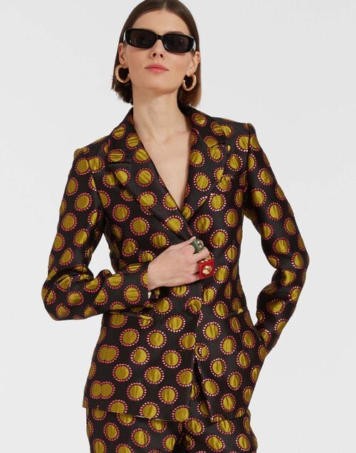 la doublej 24/7 Jacket Winter Sun Black in Jacquard