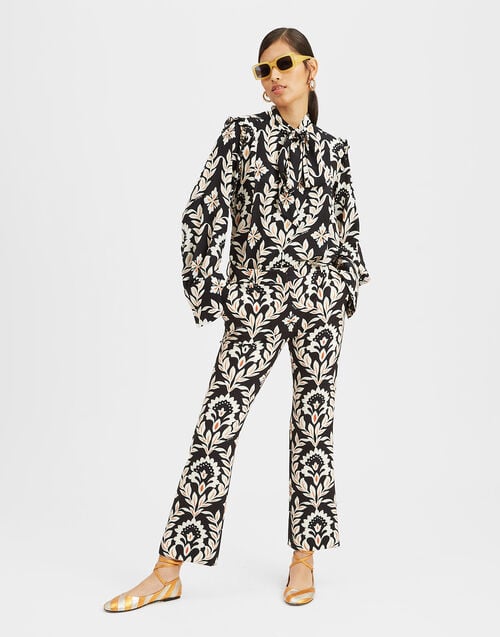 la doublej 24/7 Pants Ghirlanda Black in Compact Jersey