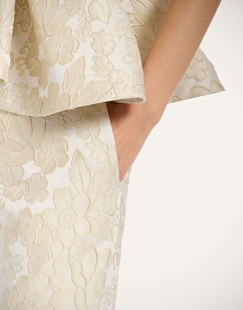 La Doublej 24/7 Pants Peony Ivory In Light Jacquard Matelassé