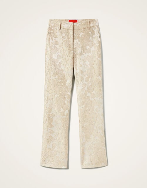 La Doublej 24/7 Pants Peony Ivory In Light Jacquard Matelassé