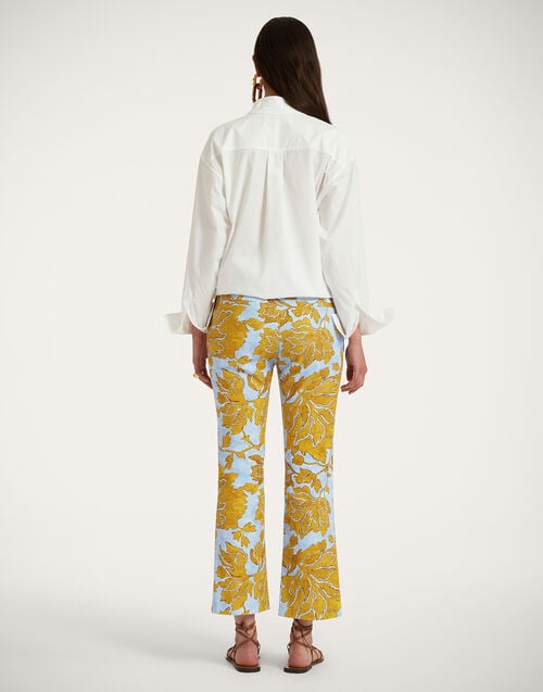 La Doublej 24/7 Pants Tangle Light Blue In Shot Cotton