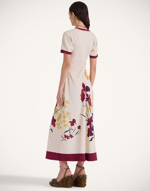 La Doublej Angelica Dress Corsage Placée Ivory In Envers Satin