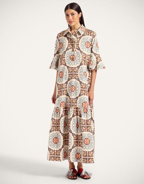 La Doublej Artemis Dress Ballata Ivory In Summer Poplin