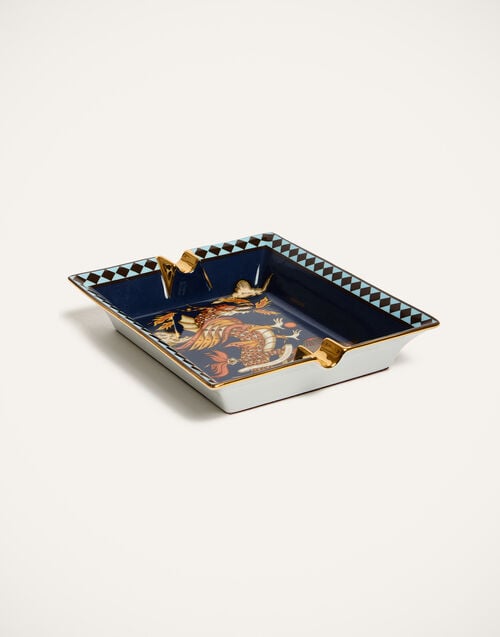 La Doublej Ashtray The Dragon Midnight Blue In Porcelain