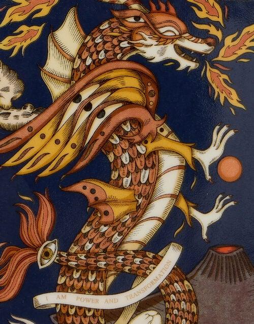 La Doublej Ashtray The Dragon Midnight Blue In Porcelain