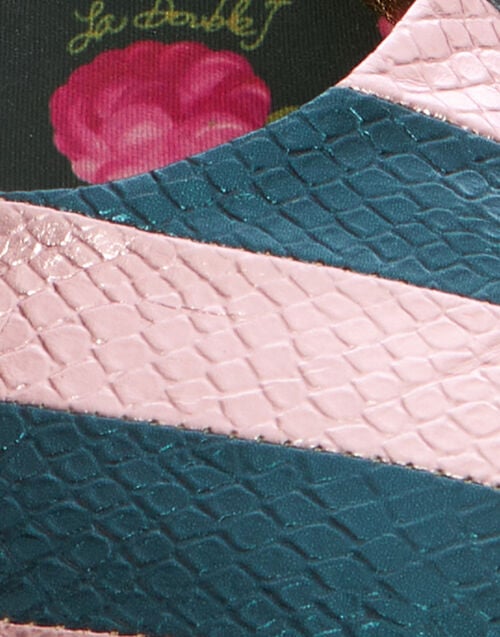 La Doublej Ballerina Flats Acquamarine In Faux Python