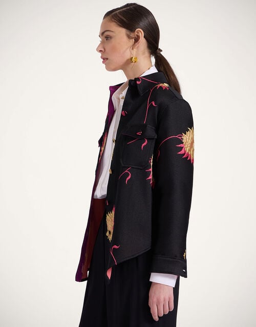 La Doublej Better Than Your Boyfriend's Jacket Derby Black In Jacquard