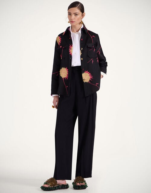 La Doublej Better Than Your Boyfriend's Jacket Derby Black In Jacquard