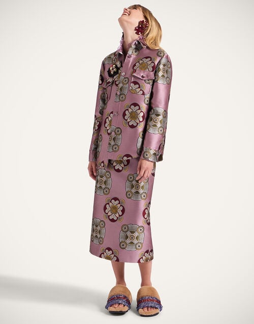 La Doublej Better Than Your Boyfriend's Jacket Nucleus Dusty Pink In Jacquard