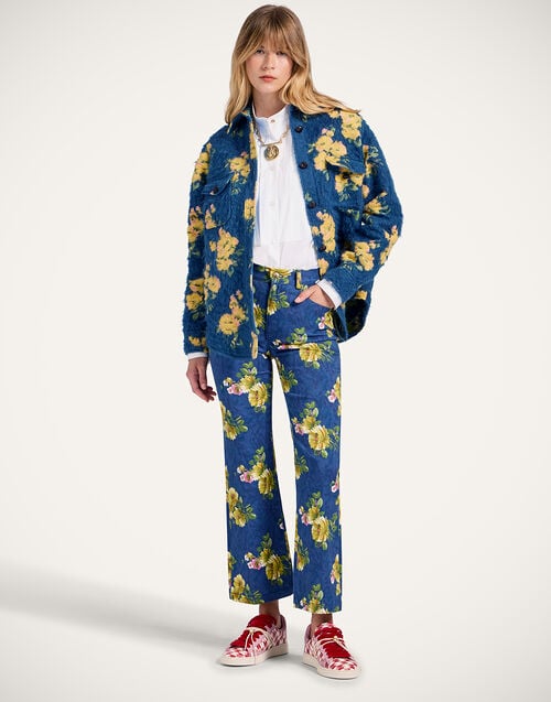 la Doublej Better Than Your Boyfriend's Jacket Riptide Navy In Jacquard