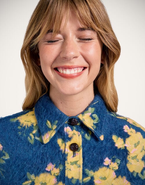 la Doublej Better Than Your Boyfriend's Jacket Riptide Navy In Jacquard