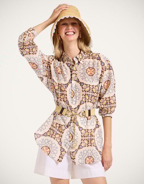 La Doublej Better Than Your Boyfriend's Shirt Ballata Ivory In Cotton Silk