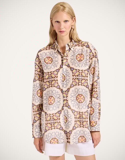 la doublej Better Than Your Boyfriend's Shirt Ballata Ivory in Cotton Silk