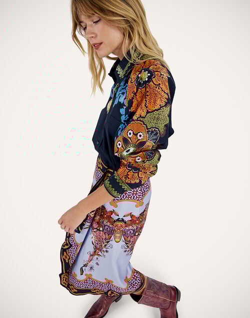 La Doublej Better Than Your Boyfriend's Shirt Bounty Placée Orange In Cotton Poplin