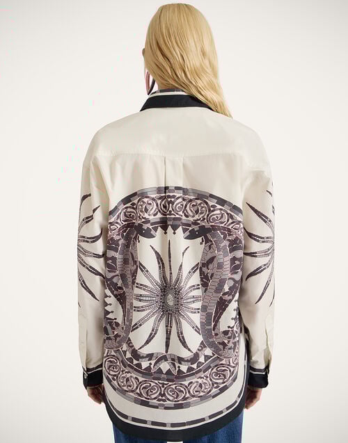 La Doublej Better Than Your Boyfriend's Shirt Cobra Placée Grey In Cotton Poplin