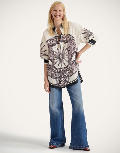 La Doublej Better Than Your Boyfriend's Shirt Cobra Placée Grey In Cotton Poplin