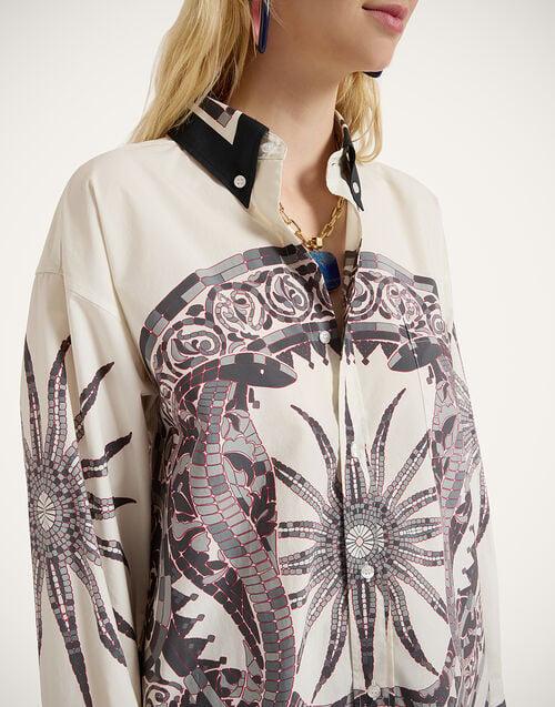 La Doublej Better Than Your Boyfriend's Shirt Cobra Placée Grey In Cotton Poplin