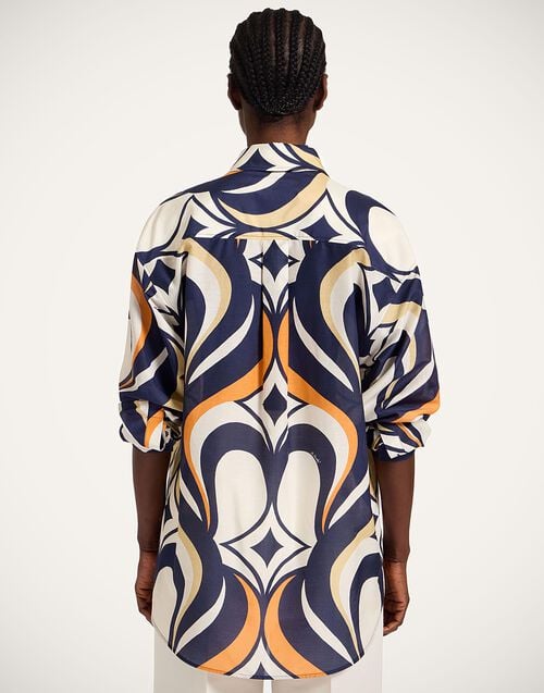 La Doublej Better Than Your Boyfriend's Shirt Jive Macro White In Cotton Silk