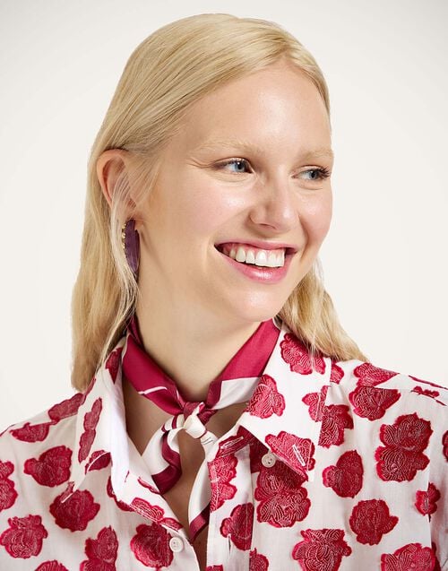 La Doublej Better Than Your Boyfriend's Shirt Rose White In Voile Fil Coupé