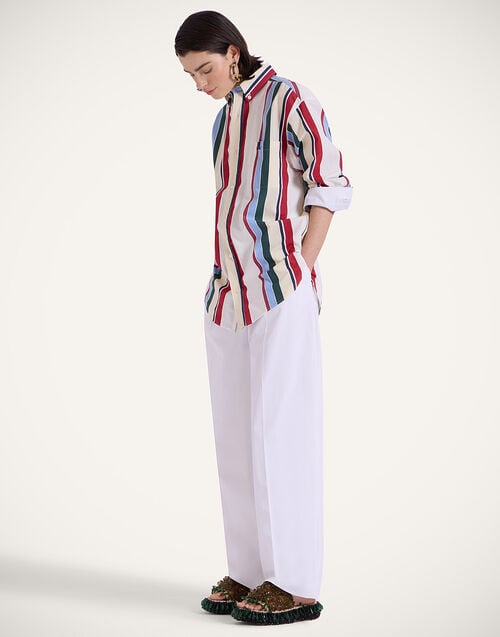 La Doublej Better Than Your Boyfriend's Shirt Stripes Multicolor In Jacquard