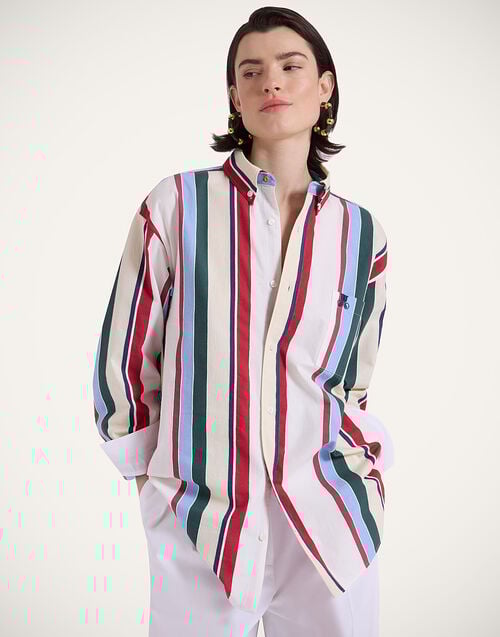 la doublej Better Than Your Boyfriend's Shirt Stripes Multicolor in Jacquard