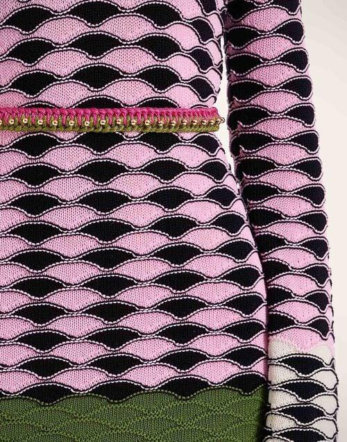 la doublej Better Together Belt Bicolor Pink & Green in Embroidered Rope