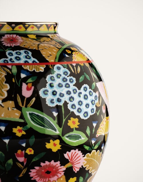 La Doublej Big Bubble Vase Colombo Nero In Porcelain