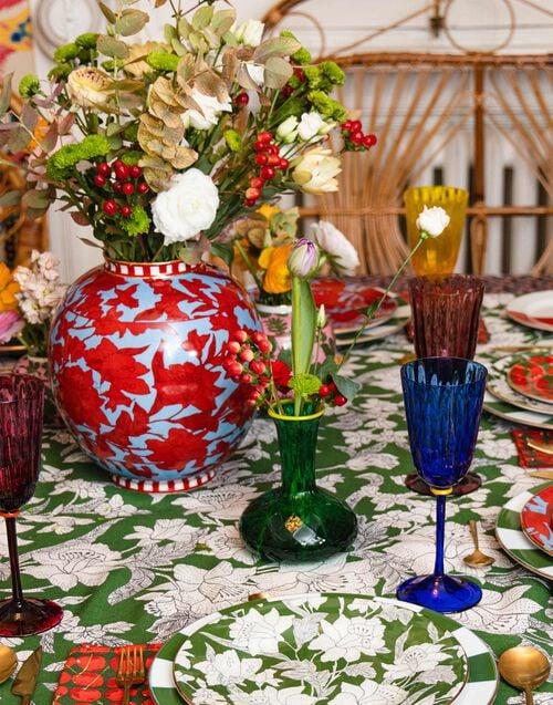 La Doublej Big Bubble Vase Lilium Turchese In Porcelain