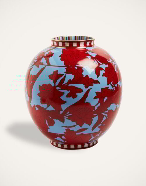 la doublej Big Bubble Vase Lilium Turchese in Porcelain