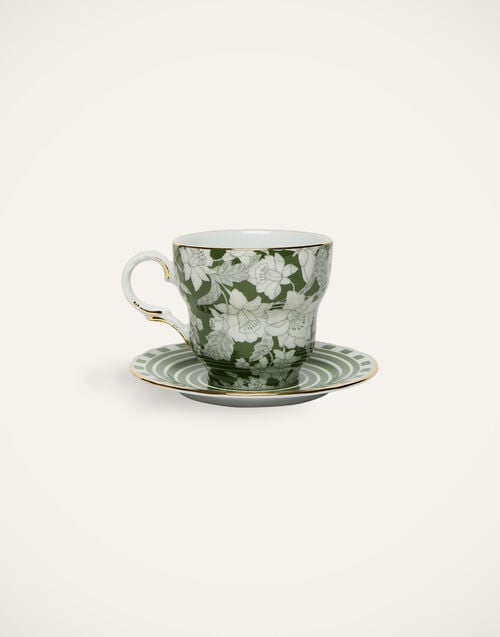 la doublej Big Mama Cup And Saucer Lilium Avorio in Porcelain