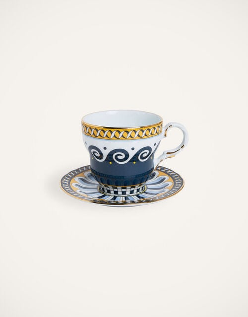la doublej Big Mama Cup And Saucer Odysseus in Porcelain