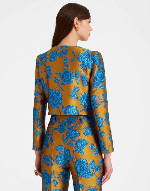 La Doublej Bijoux Jacket Hottie Turquoise In Jacquard