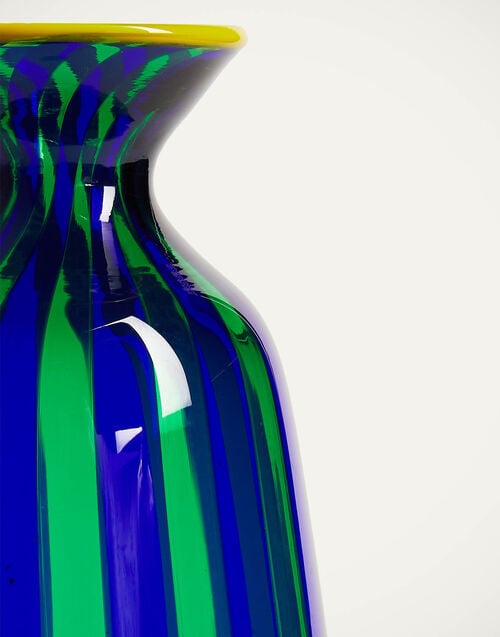 La Doublej Bottiglia Vase (Smooth) Blu/Verde In Glass