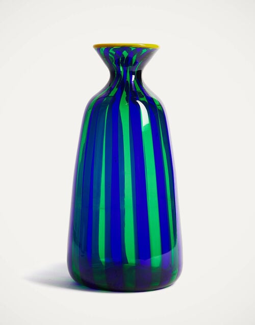 la doublej Bottiglia Vase (Smooth) Blu/Verde in Glass