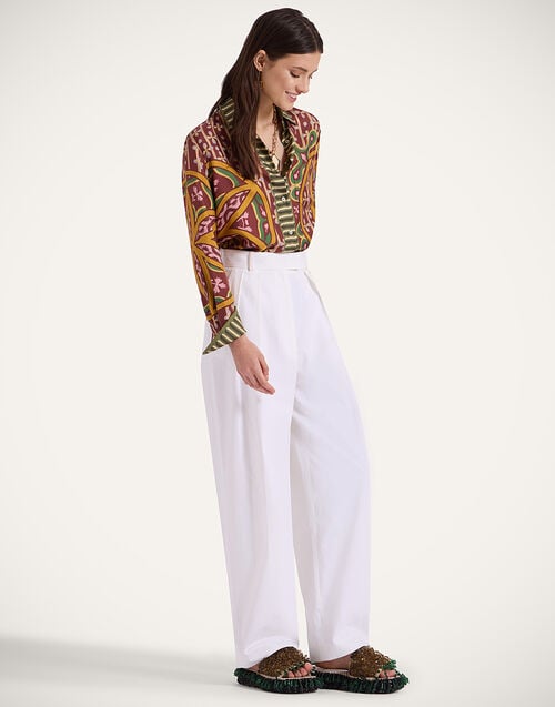 La Doublej Boy Shirt Eclipse Placée Yellow In Silk Twill