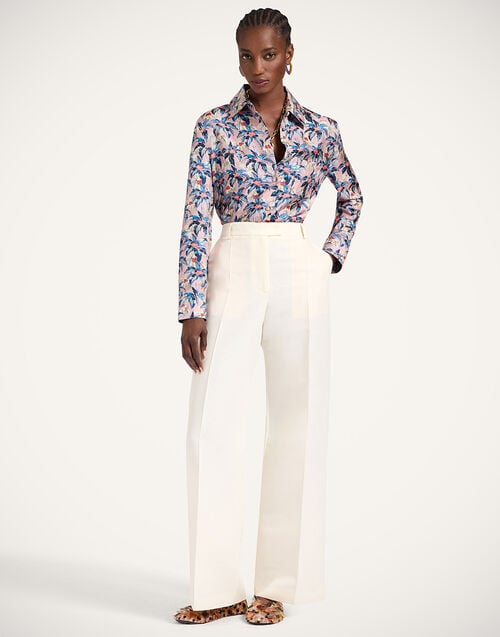 La Doublej Boy Shirt Mini Tropicana Mauve In Silk Twill