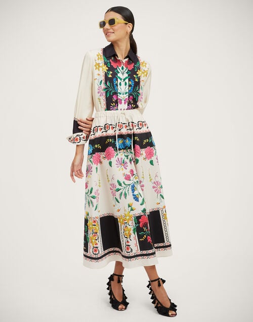 La Doublej Boy Shirt Plaza Placée Ivory In Silk Twill