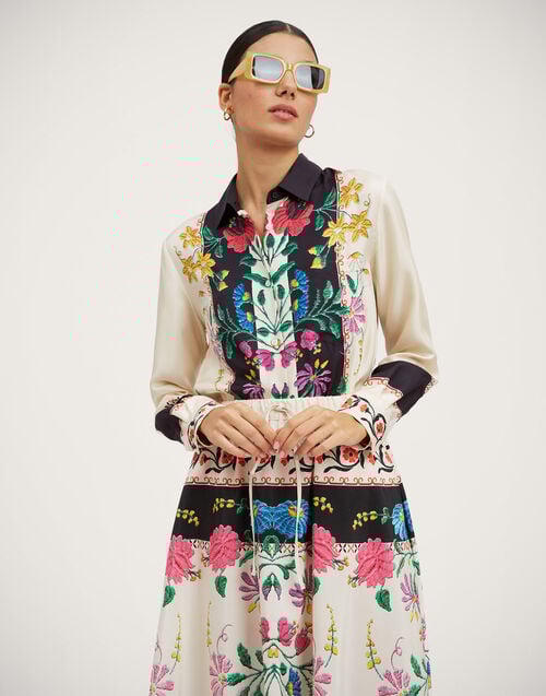 La Doublej Boy Shirt Plaza Placée Ivory In Silk Twill