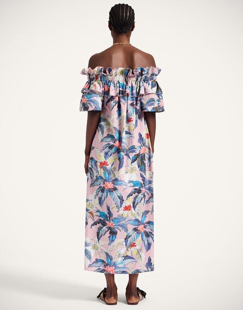 La Doublej Breakfast Dress Maxi Tropicana Mauve In Summer Poplin