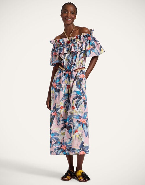 La Doublej Breakfast Dress Maxi Tropicana Mauve In Summer Poplin