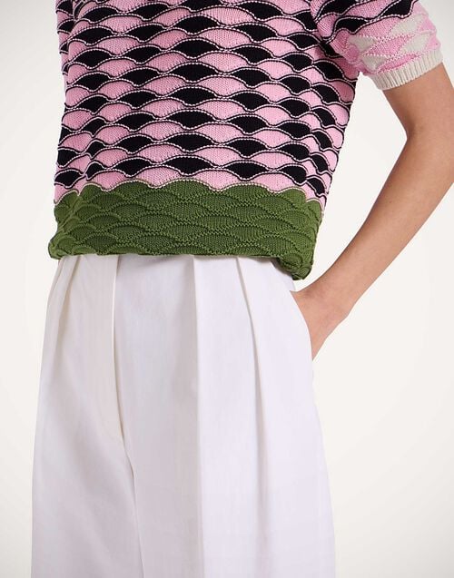 La Doublej Brooklyn Pants Solid White In Crisp Cotton