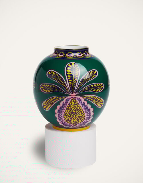 La Doublej Bubble Vase Big Pineapple Verde In Porcelain