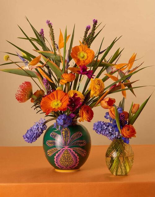 La Doublej Bubble Vase Big Pineapple Verde In Porcelain