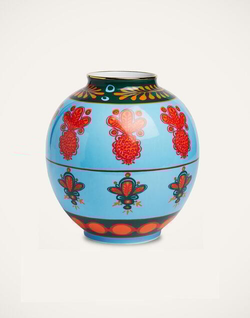 la doublej Bubble Vase Pineapple Azzurro in Porcelain